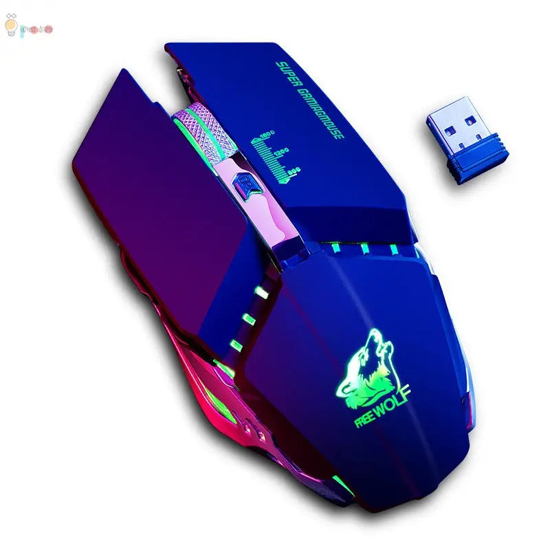 Rechargeable lighting mechanical game mouse wired gaming mouse My Store