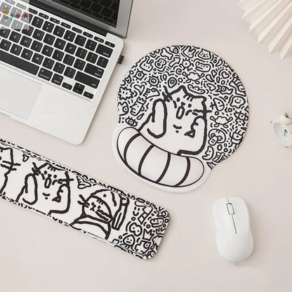 Stylish Doodle Mouse Office Desk Pad My Store