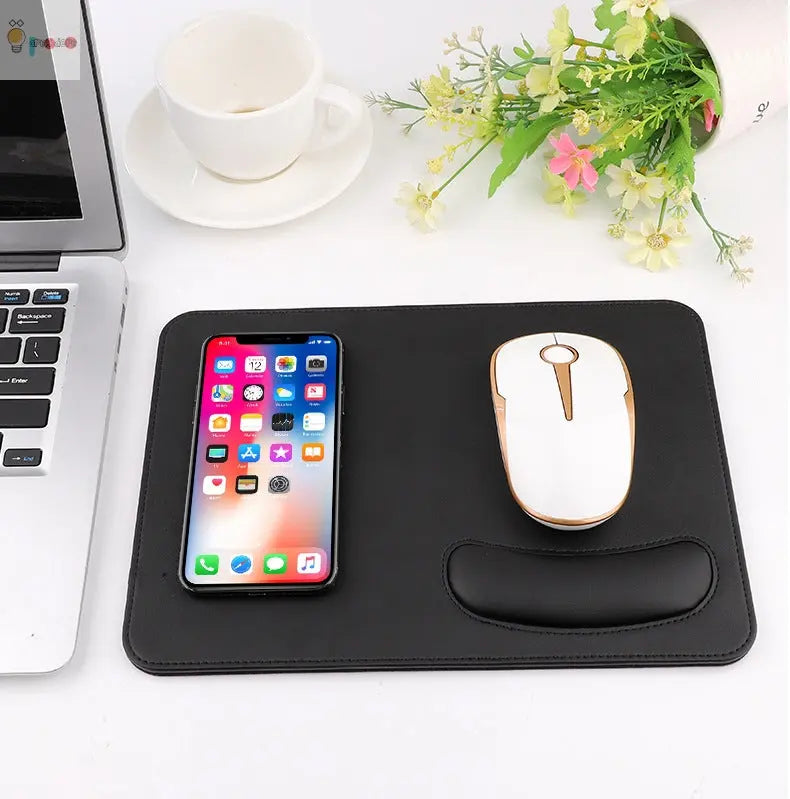 Wireless fast charging mouse pad bowl holder PU leather mouse pad My Store